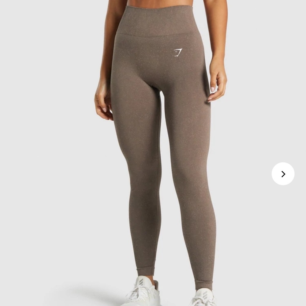GYMSHARK - ADAPT FLECK SEAMLESS LEGGINGS in mineral brown